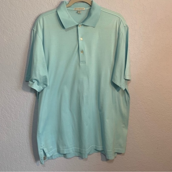 Peter Millar Short Sleeve Three Button Polo Golf Shirt - Picture 1 of 4